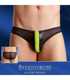 Труси чорні з салатовою і спандекс вставкою, XL - No Taboo