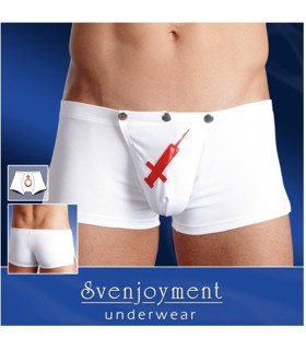Трусы для доктора с шприцом белые M - No Taboo
