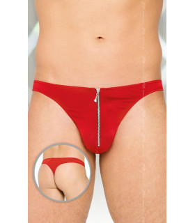 Еротичні стрінги чоловічі з блискавкою, червоні, M/L - No Taboo