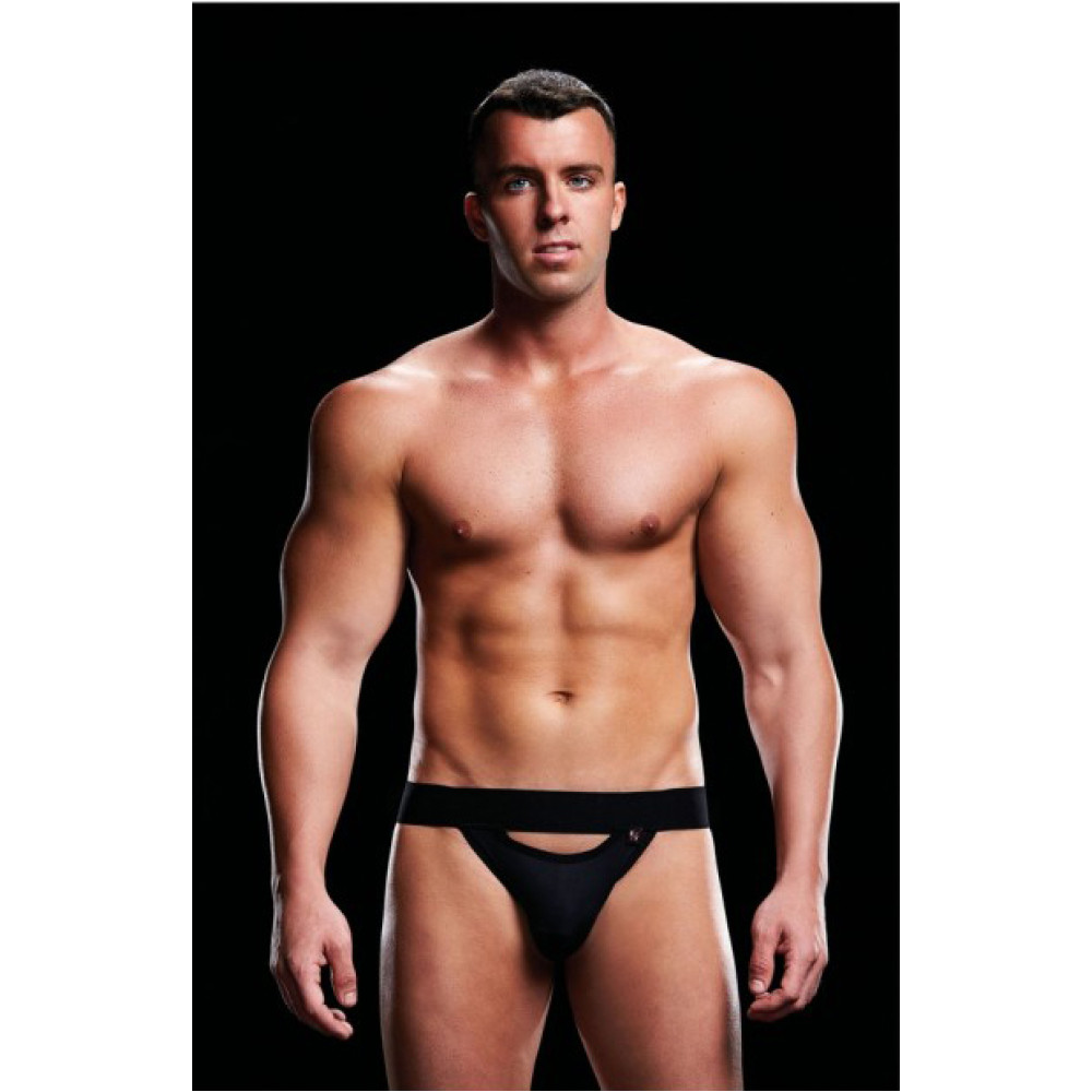 Еротичні Труси чоловічі з відкритою попою (джоки) LOW-RISE JOCK-BLACK, S / M (33255), zoom