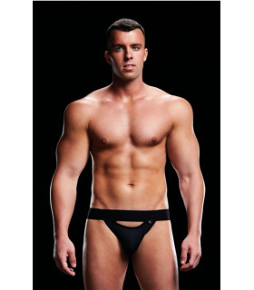 Еротичні Труси чоловічі з відкритою попою (джоки) LOW-RISE JOCK-BLACK, L / XL - No Taboo