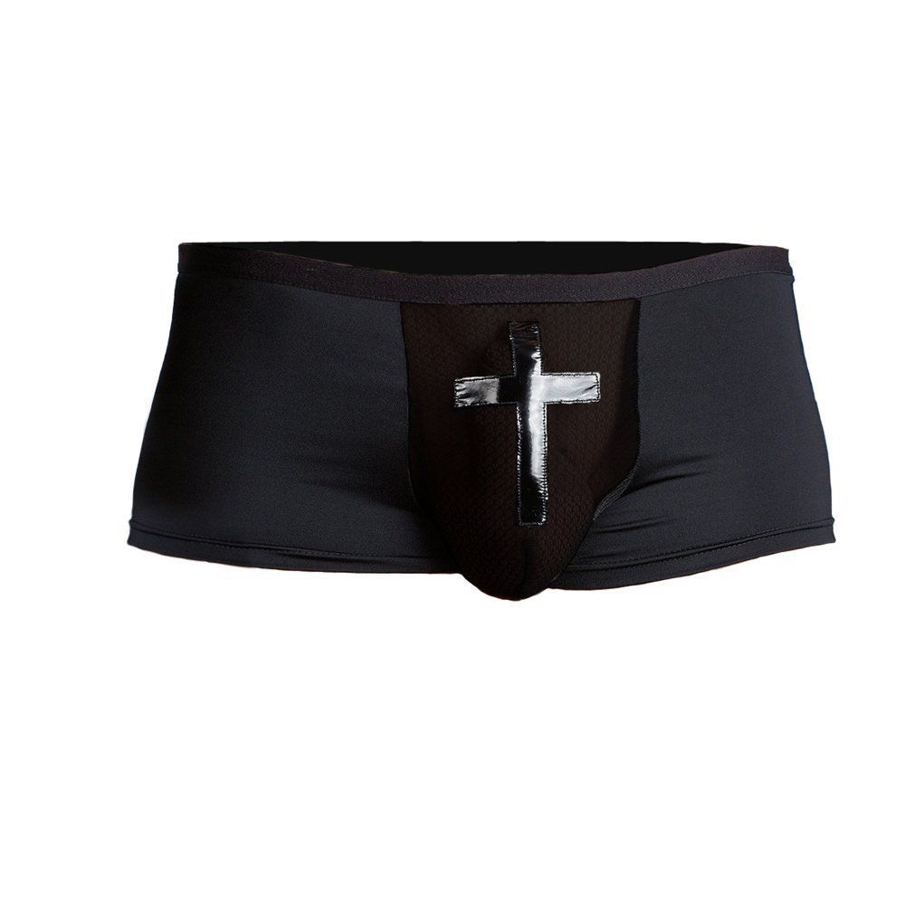 Труси чоловічі сіточка і хрест чорні, розмір M (21242), zoom
