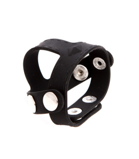 Кільце на член і мошонку, чорне, 100% медичний силікон - No Taboo