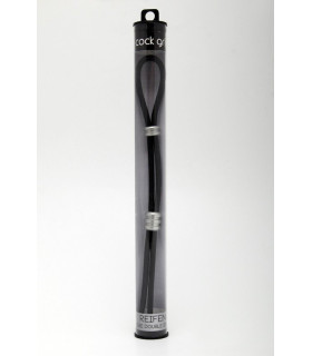 Подвійне ерекційне ласо, чорне з сріблом, стяжка потрійна - No Taboo