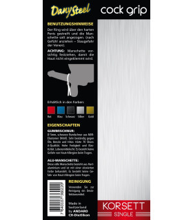 Эрекционное лассо "Эрекция под контролем" черное, красная стяжка - No Taboo