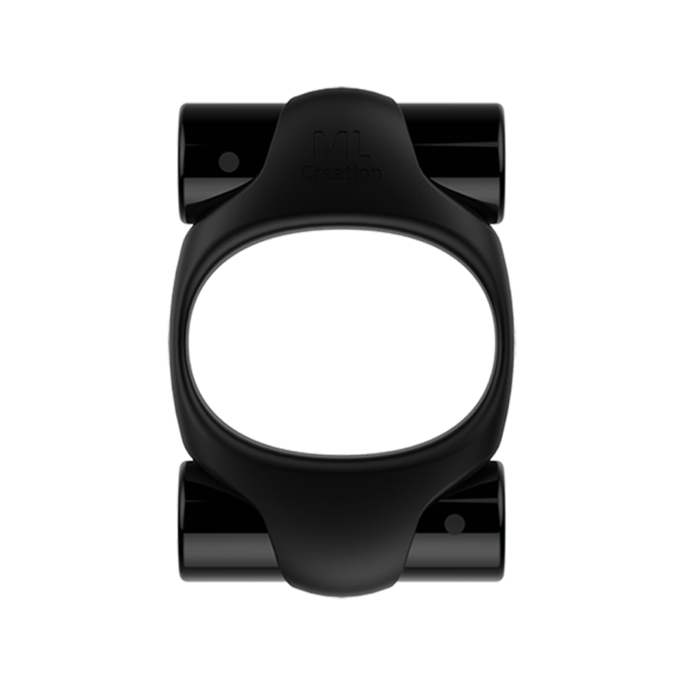 Ерекційне кільце чорного кольору з двома вібропулями ML Creation( My Love), чорний (35101), zoom