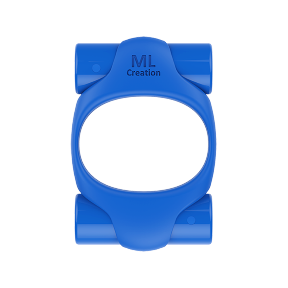 Ерекційне кільце синього кольору 2 вібропулі Power Ring ML Creation (My Love) (35100), zoom