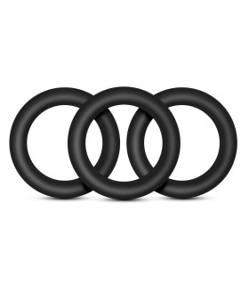 Набір ерекційних кілець Blush Performance чорні, 3 шт - No Taboo