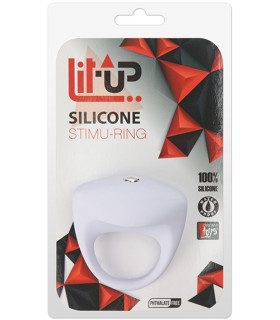Эрекционное кольцо белое LIT-UP SILICONE STIMU RING - No Taboo