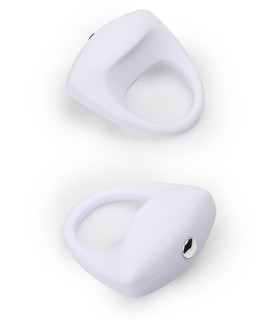 Эрекционное кольцо белое LIT-UP SILICONE STIMU RING - No Taboo