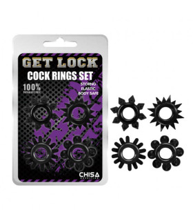 Рельефное эрекционное кольцо черного цвета, 1 шт - No Taboo