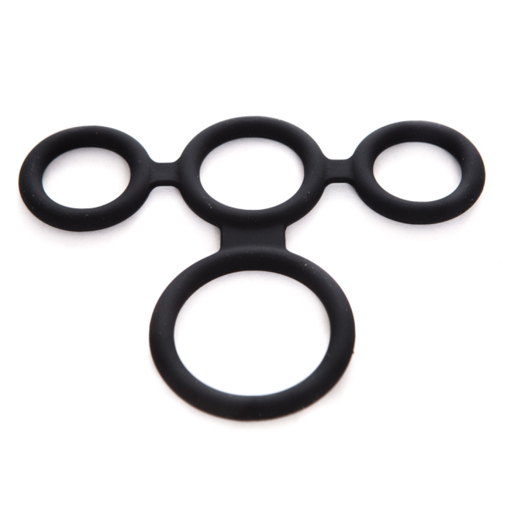 Эрекционное кольцо на пенис и мошонку, 100% медицинский силикон (29320), zoom