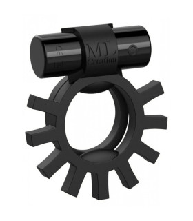 Эрекционное кольцо двойное c вибропулей ML Creation (My Love) Super Ring Black - No Taboo