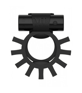 Эрекционное кольцо двойное c вибропулей ML Creation (My Love) Super Ring Black - No Taboo