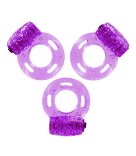 Ерекційне кільце фіолетове з вібрацією 1 шт Pleasure Rings - No Taboo