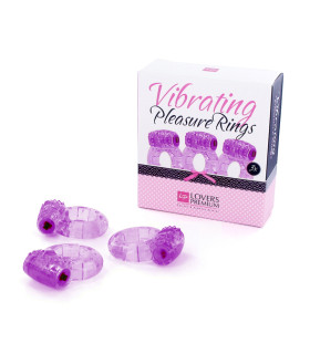 Ерекційне кільце фіолетове з вібрацією 1 шт Pleasure Rings - No Taboo