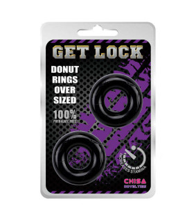 Чорне гладке ерекційне кільце Get Lock, 1 шт - No Taboo