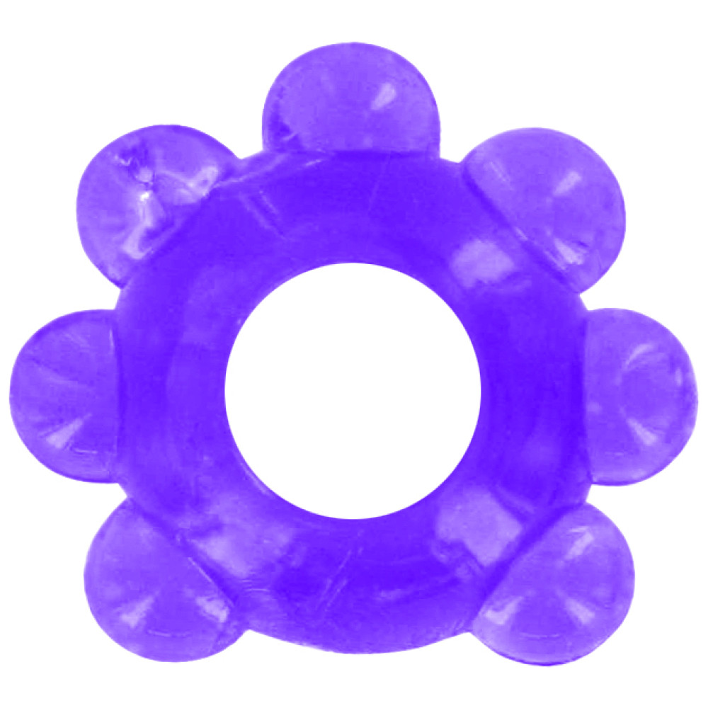 Фіолетове ерекційне кільце з рельєфом (34539), zoom