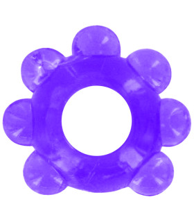 Фиолетовое эрекционное кольцо с рельефом - No Taboo