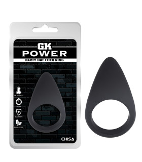 Эрекционное кольцо Chisa с отростком для стимуляции клитора, силиорн, черное, 6 см - No Taboo