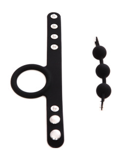 Ерекційне кільце з додатковим стимулятором на мошонку, 100% медичний силікон - No Taboo