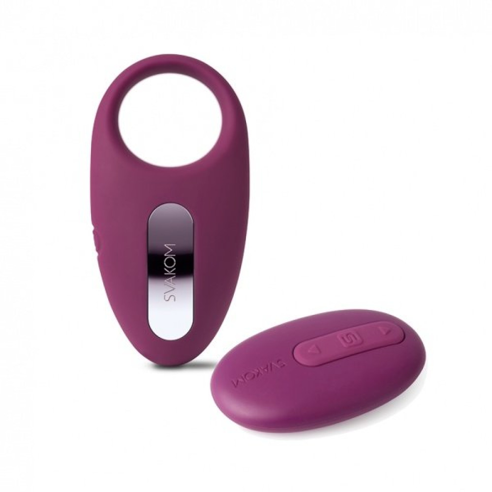 Ерекційне віброкільце Svakom Winni з пультом, фіолетове, 9 х 3 см (27676), zoom