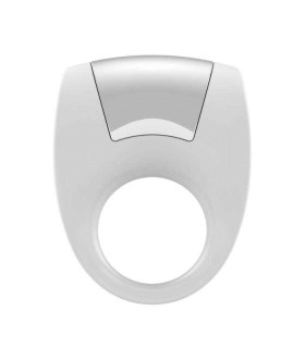 Белое эрекционное кольцо с вибрацией - No Taboo