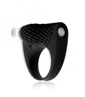 Эрекционное кольцо с вибро черное Armour ZEMALIA - No Taboo