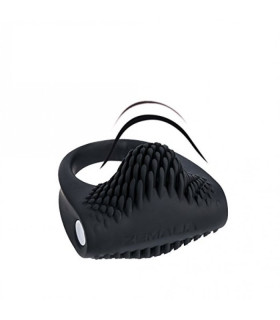 Эрекционное кольцо с вибро черное Armour ZEMALIA - No Taboo