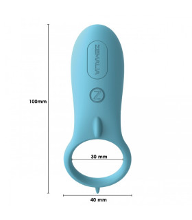 Эрекционное кольцо с вибрацией голубого цвета - No Taboo