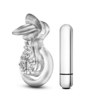 Ерекційне кільце з вібро STAY HARD VIBRATING TONGUE RING CLEAR - No Taboo