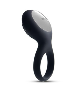 Ерекційне віброкільце Svakom Tyler з рельєфом, чорне, 8 х 2.9 см - No Taboo