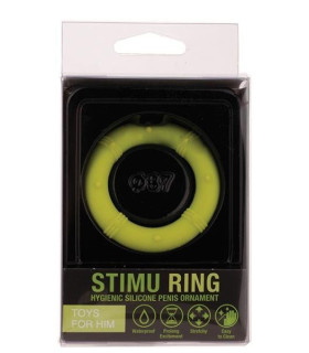 Ерекційне кільце Stimu Ring салатового кольору - No Taboo