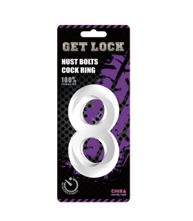 Ерекційне кільце на член подвійне Chisa Nust Bolts, 2.6 см - No Taboo