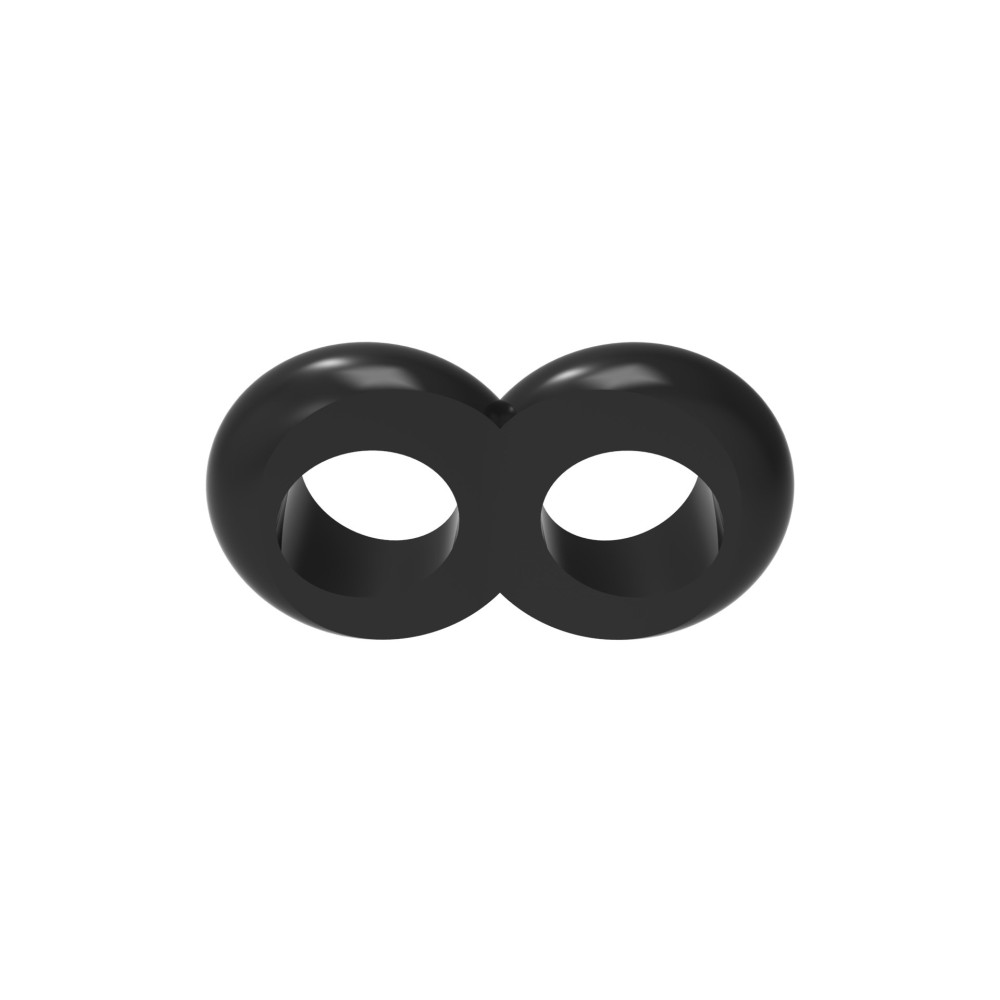 Эрекционное кольцо двойное Chisa черное, 2.5 см (29003), zoom