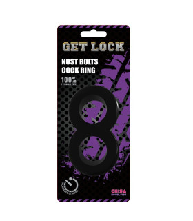 Кільце ерекційне подвійне Chisa чорне, 2.5 см - No Taboo