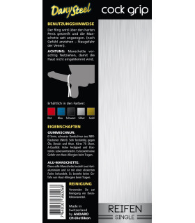 Ласо "ерекція під контролем", чорне з сріблом, стяжка потрійна - No Taboo