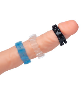 Набір рельєфних ерекційних кілець, 3 шт (без упаковки) - No Taboo