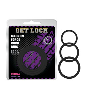 Набор эрекционных колец Get Lock с разным диаметром - No Taboo