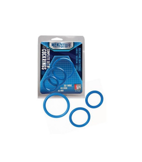 Набор эрекционных колец синего цвета 3 шт - No Taboo