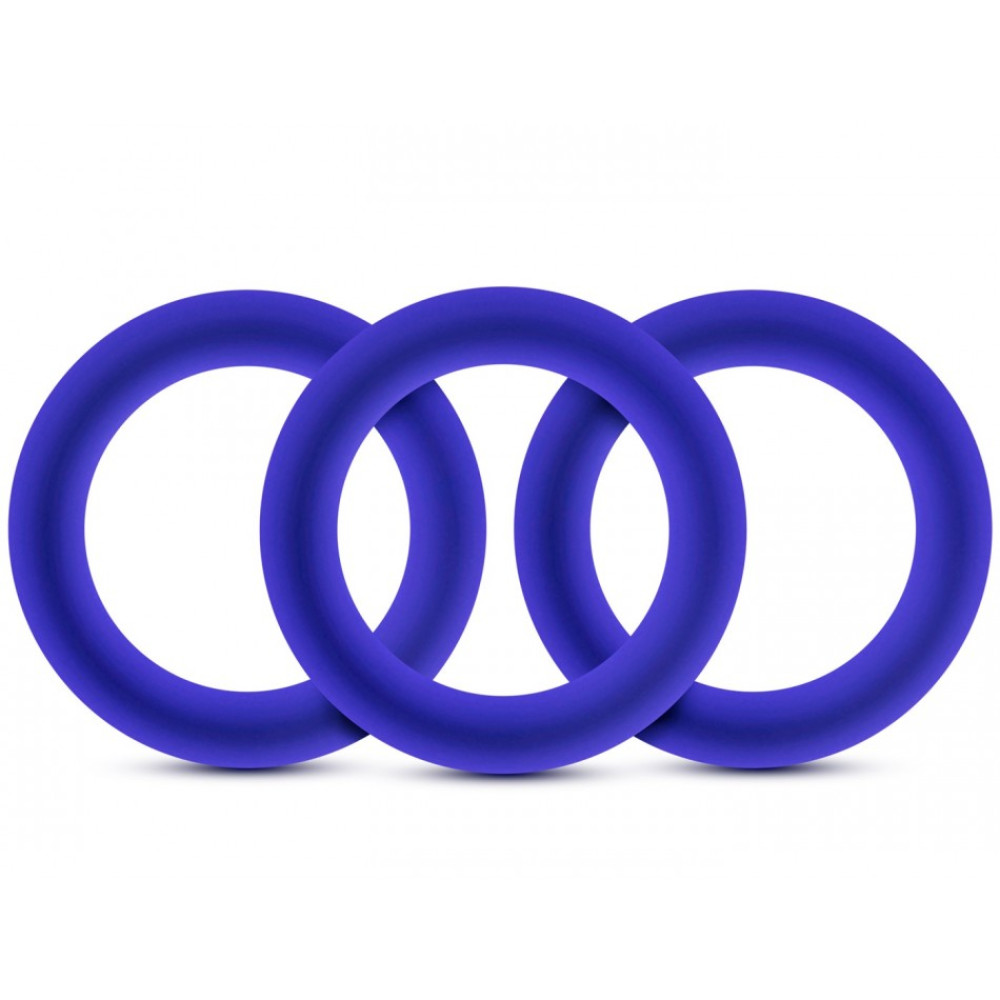 Набор эрекционных колец синего цвета (34647), zoom