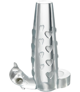 Утолщающая насадка с вибрацией и утяжкой для мошонки - No Taboo