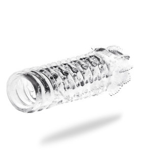 Прозора насадка на член із закритою головкою і пухирцями - No Taboo