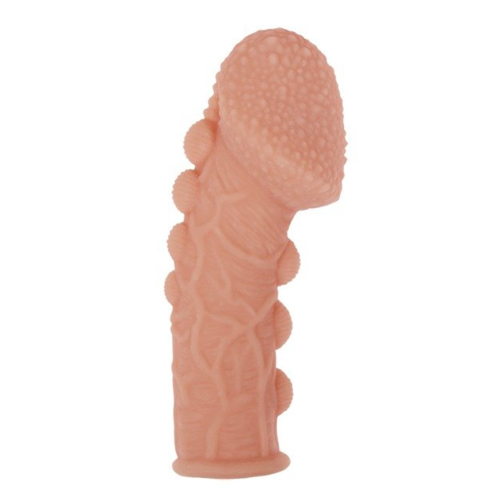 Насадка для пениса Kokos, размер M, рельефная, 14.7 см х 4.3 см (26889), zoom