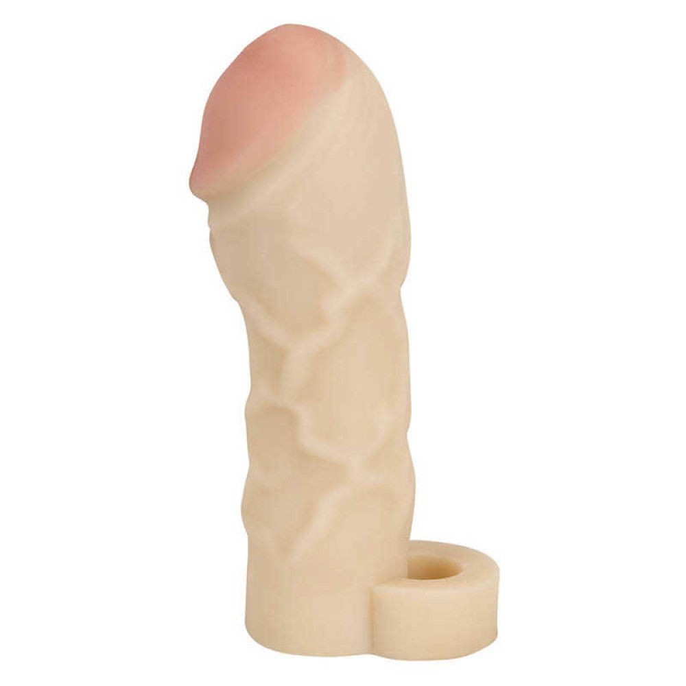 Удлиняющая насадка на пенис с утяжкой на мошонку (34014), zoom