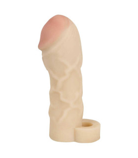 Удлиняющая насадка на пенис с утяжкой на мошонку - No Taboo