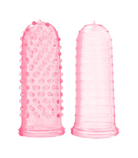 Насадки рельєфні на палець Toy Joy рожеві, 7 х 3 см - No Taboo
