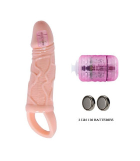 Насадка на пеніс-Men Extension Vibrating Penis Sleeve 13,5 x 3,5 cm - No Taboo