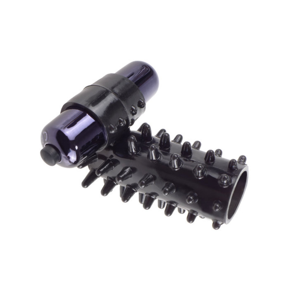 Шипованая насадка на пенис с открытой головкой и вибрацией (32600), zoom