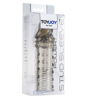 Насадка на член рельєфна, що подовжує, Toy Joy сіра, 15.5 х 3 см - No Taboo